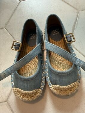 Jane and Jack baby girl denim espadrilles Mary Janes/ballerina shoes size 6